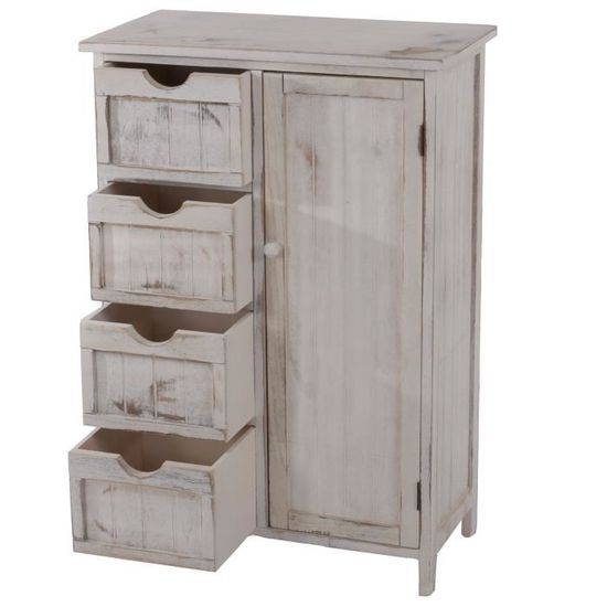 vintage blanc shabby-Look 78x66x33cm Armoire commode