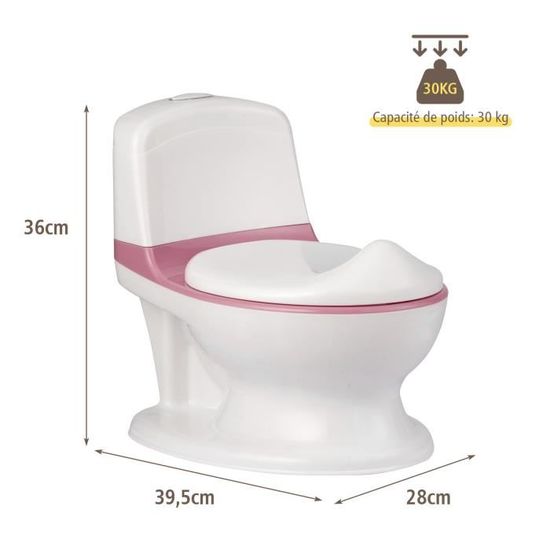 Costway Pot Pour Bebe 1 4ans Toilette Enfant En Pp Avec Bouton De Simulation Pour Apprentissage De La Proprete Charge 30kg Cdiscount Puericulture Eveil Bebe