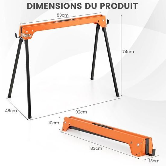 Lot De 2 Tréteaux Pliables - Atelier