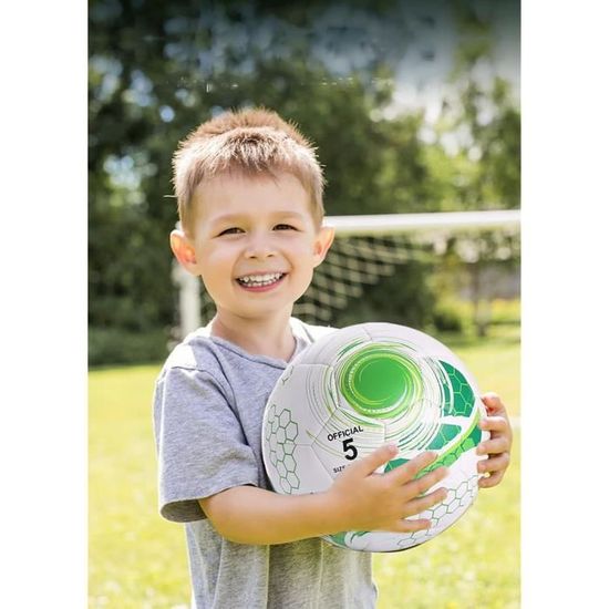 Ballon De Football Gehanico Taille 5 - Cuir PU - Diamètre 21.5 Cm - Bleu - Compétition Et Entraînement