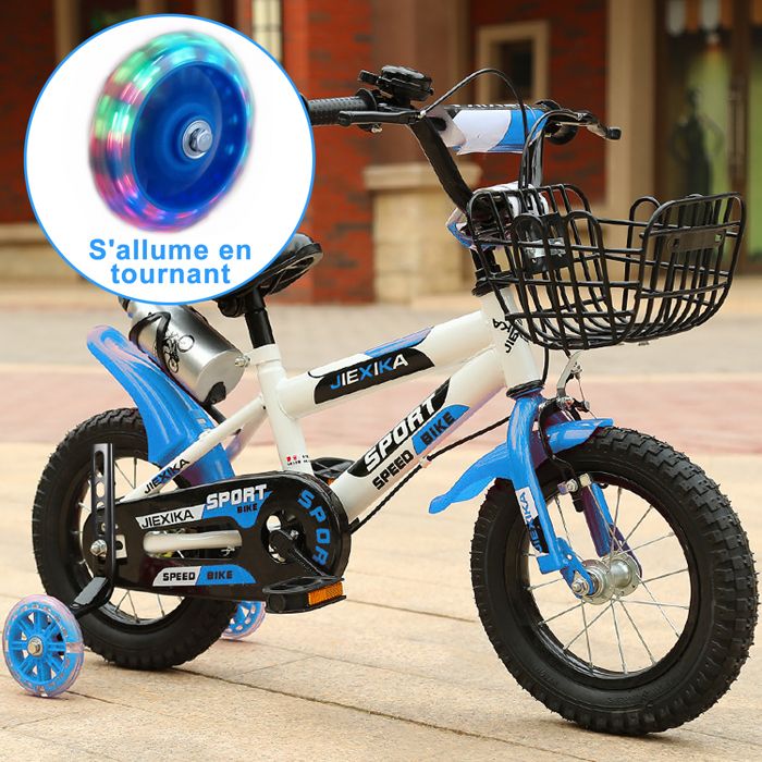 Wozwe Stabilisateur Roue Velo Enfant Roues Arrieres pour Velo Enfant Roues Auxiliaires d entrainement de Velo Bleu Cdiscount Sport