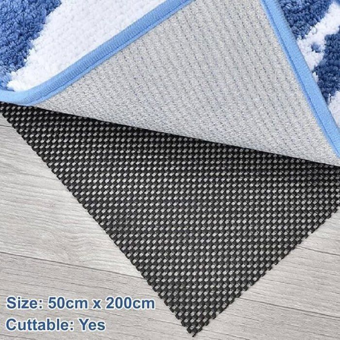 Grand Tapis de Sol Antidérapant en PVC et Polypropylène Lavable pour Entrée Noir 115x200 cm – ComfortXL Outdoor Living