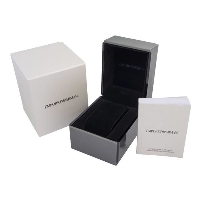 Montre Homme Emporio Armani Classic AR11047 Chronometre acier Gris Achat vente montre Homme Adulte Gris Cdiscount
