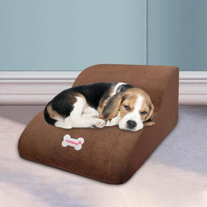 Escalier 3 Marches Pour Chien Et Chat - Marchepied Antidérapant Et Lavable - 40x30 Cm