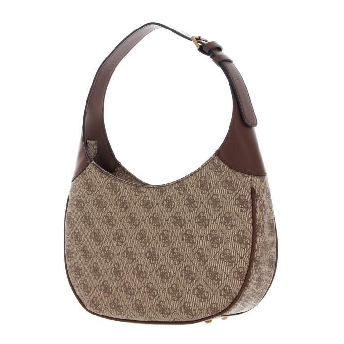 GUESS Izzy Hobo Latte Logo / Brown [217576] - sac à épaule sacoche brun ...
