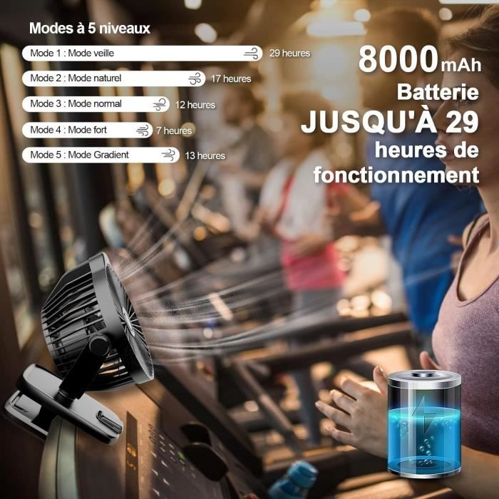 Portable Handheld Fan 2 Pack, Foldable Mini Ventilateur à Main USB Rechargeable Batterie Exploité Ventilateur Avec 5 Vitesses Calme Petit Ventilateur Personnel Cou Eyelash Fan Pour Femmes Hommes