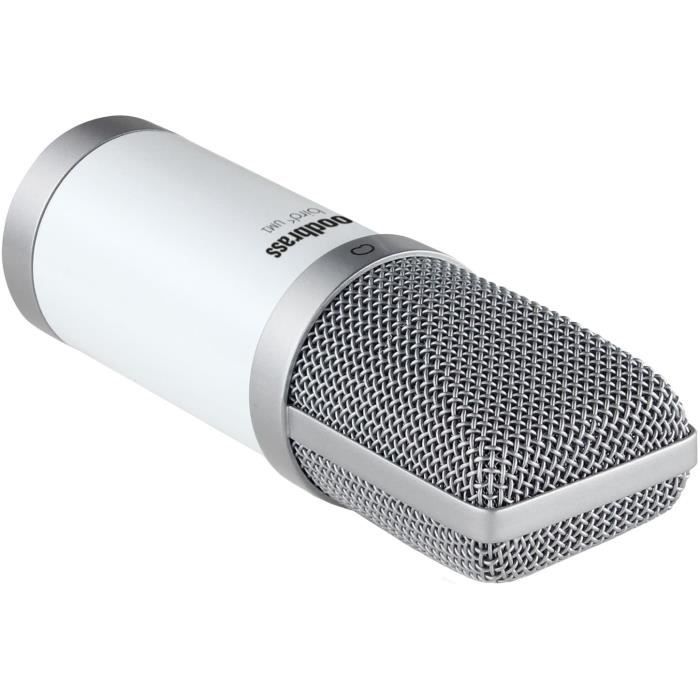 WOODBRASS Bird UM1 Blanc - Microphone USB Cardioïde à Condensateur
