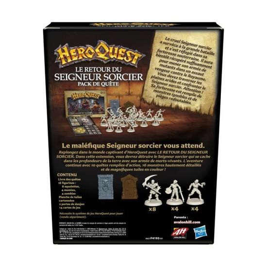 Avalon Hill, HeroQuest Le Retour du Seigneur des Sorciers, Pack des