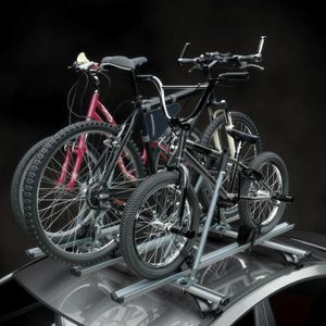 Support Fourche Vélo Pour Toit De Voiture Ou Garage - Fixation Rapide - Aluminium CNC - 110x58x38 Mm - 3