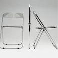 Chaise pliante acrylique HUAIMEIPIN - Transparent - Contemporain - Design - Intérieur-0
