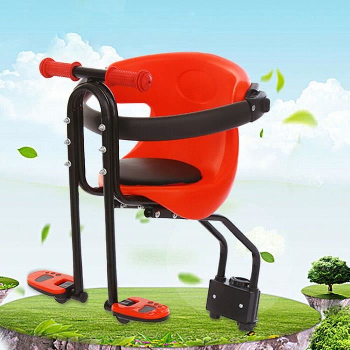 Siège Bébé 50 Kg Siège Vélo Enfant OMGGYER - Jusqu'à 50kg - Sécurité Complète Avec Harnais Accessoire Vélo Familial