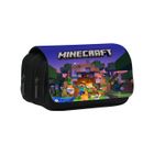 GUANGNA Trousse Crayons Minecraft Animé Trousse Scolaire Boîte à Stylo Grande Capacité Trousse Scolaire Multifonction Crayon pour étudiant