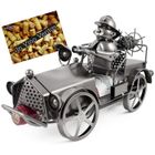 HENRY BRUBAKER BRUBAKER Porte-bouteille 'Camion de Pompiers' - Sculpture en Métal - Argent - avec Carte-cadeau