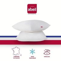ABEIL Lot de 2 Oreillers Aerelle® Cool Night - 60 x 60 cm - Blanc