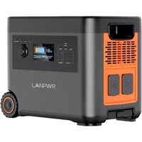 Centrale Électrique Portable LANPWR, Générateur Solaire LifePo4 2160 Wh, Sortie CA 2500 W, Charge Sans Fil 15 W, 14 Prises