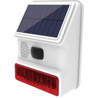 Sirène D alarme Extérieure Solaire Lumière Clignotante 110 Compatible Système Maison
