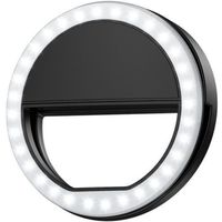 Selfie Ring Light, Anneaux Lumineux de Selfie avec lumière LED pour caméra, Rechargeable 36 LED comble-lumière, 3 Niveaux de