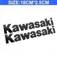 Décoration véhicule,logo autocollant Kawasaki 3D, ensemble de décalcomanies équipe de course Z800 Z650 Z750 Z1000 - 3D black[F4]
