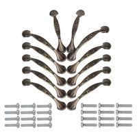 12 pièces de poignée de tiroir en bronze pour accessoire de meuble de quincaillerie d'armoire