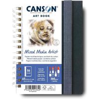 Carnet 'Art Book Mix Media Artist portrait' 28 feuilles de Canson (14.8 x 21 cm)