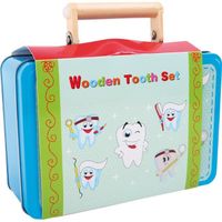 Jeu imitation docteur Dentiste dans la valise en bois 