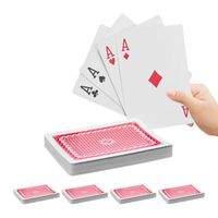 Jeu de cartes - RELAXDAYS - Jumbo Pokerkarten - 270 cartes - XXL-Kunststoffspielkarten - bunt