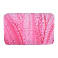 Tapis de Bain Pink Flower 70 x 110 cm, de Haute qualité, très Doux, sèche Rapidement, Lavable, antidérapant
