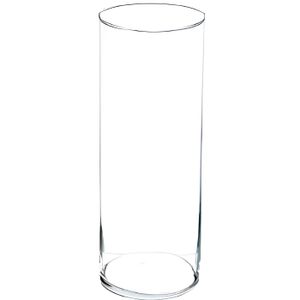 19 cm Transparent Rond Verre hakbijl vase cylindre Luna H Dekoglas 50 cm D