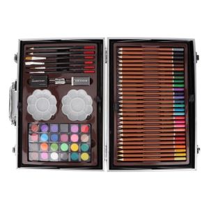 KIDDYCOLOR 135 pi/èces Fournitures dart avec outils de dessin pour les d/ébutants Artiste Esquisse et Dessin Kit parfait pour cadeau de No/ël