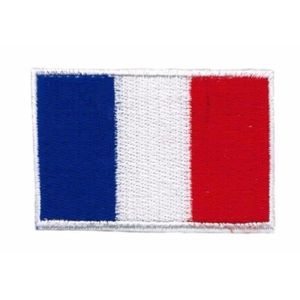 Écusson brodé drapeau France Ariège ariégeois 5x8cm Thermocollant 