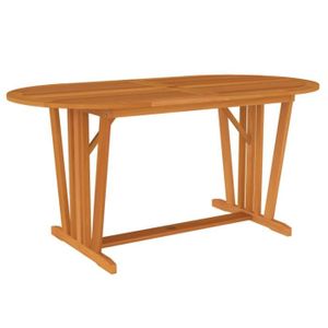 TABLE DE JARDIN  Table de jardin 160x85x75 cm Bois d'eucalyptus sol