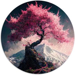 PUZZLE Puzzle Rond 1000 Pièces Fleurs De Cerisier Japonai