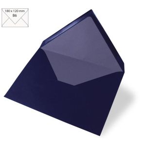 Enveloppe B6 (125x176) bleue Enveloppes couleur