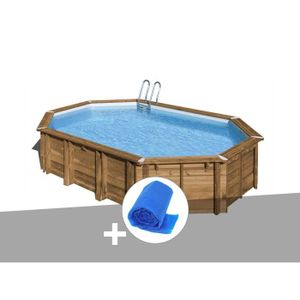 PISCINE Kit piscine bois Sunbay Avocado - GRE - Rectangula