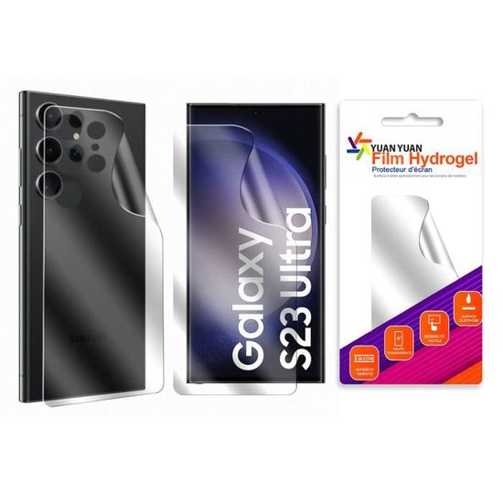 Protection Ecran en Plastique pour Samsung Galaxy S23 ULTRA [Pack 2]  Protecteur Hydrogel Resistant Anti Rayure Phonillico® - Cdiscount Téléphonie