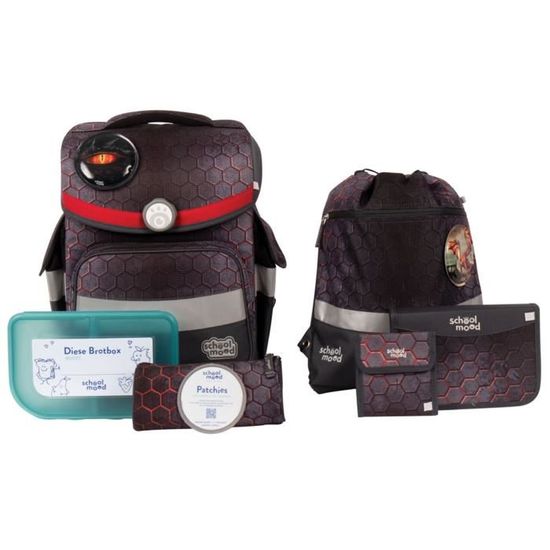 SCHOOL-MOOD Zaino Timeless Air+ Set 7 Pezzi - Zaino Scuola Con Accessori