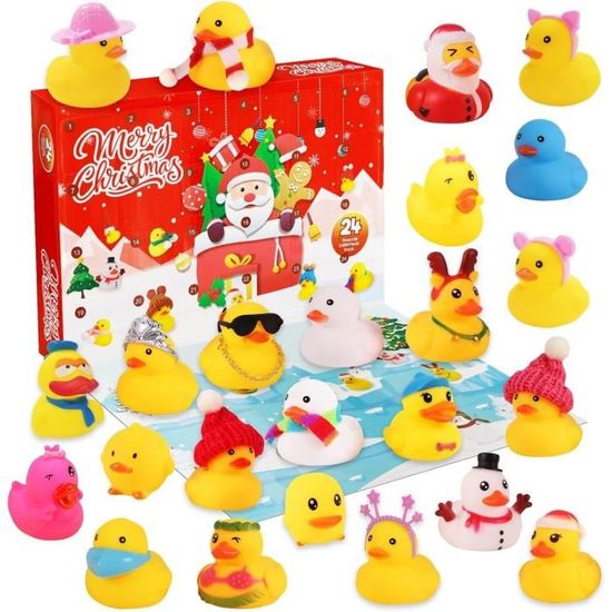 Calendrier De L'Avent 2025 – 24 Canards En Caoutchouc Pour Enfants – Jouets De Bain Surprise – Dès 1 An