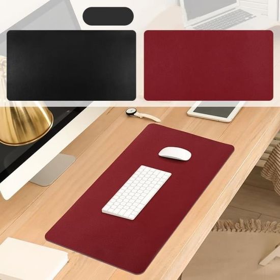 Sous-main Bureau Double Face En Cuir Synthétique - 40x30cm, Imperméable, Antidérapant, Pour Clavier Et Souris