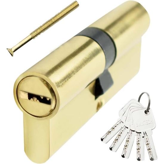 Barillet De Serrure De Sécurité 80mm - Cylindre 30/50mm, Fourni Avec 5 Clés, Marque BGS, Neuf, Référence 10471