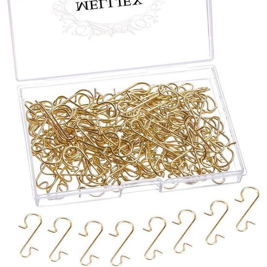 Boule De Sapin De Noel MELLIEX Crochet De Noel - 120 Pièces Crochets D' Ornement De Noël Cintre En Forme De S Pour La Décoration D'arbre De Noël Deco Noel Sapin