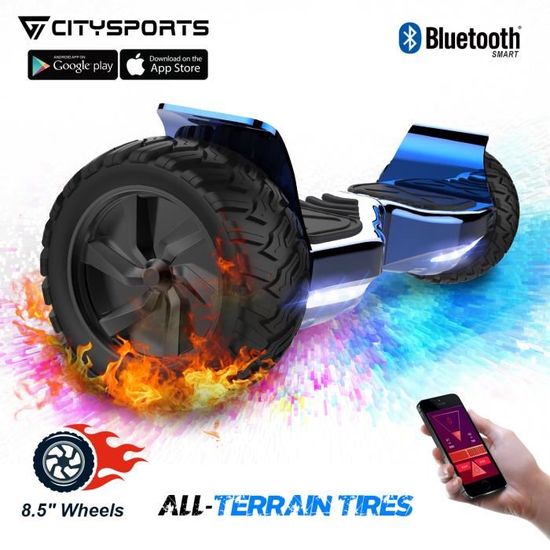 Hoverboard Tout Terrain 8.5" - CITYSPORTS - Hummer SUV 700W - Bluetooth et APP - Mixte - Vert/Camouflage