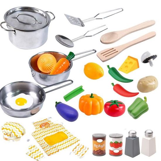 16 Pièces Ustensiles De Cuisine Pour Enfants – Just Like Home – Multicolore