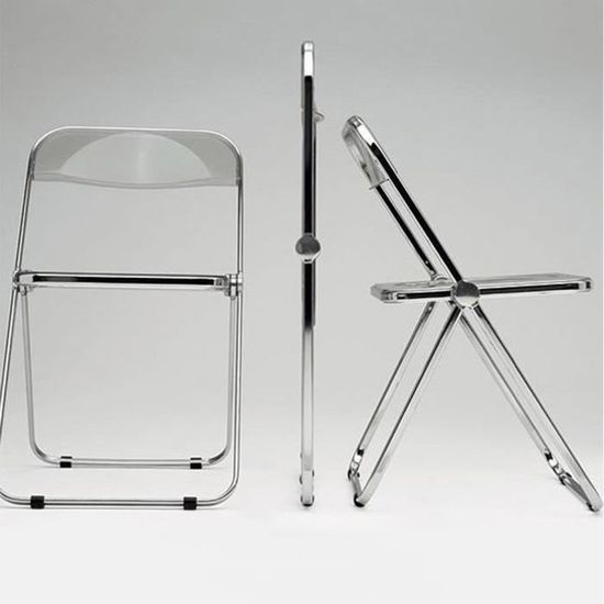 Chaise pliante acrylique HUAIMEIPIN - Transparent - Contemporain - Design - Intérieur