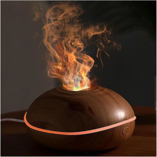 Diffuseur D'Arômes Effet Flamme 180ml Pour Huiles Essentielles - SPA Maison Noir