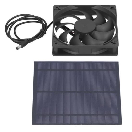 Ventilateur D'extraction Solaire 50W 12V Feegow - Pour Grenier, Serre, Camping-car - Panneau Monocristallin, Débit 76,3 CFM