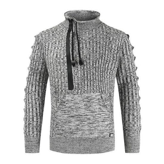 Pull Homme Grande Taille Avec Impression 3D Et Demi-fermeture éclair - Style Décontracté, Sweat à Capuche - Polyester - Mode Hiver