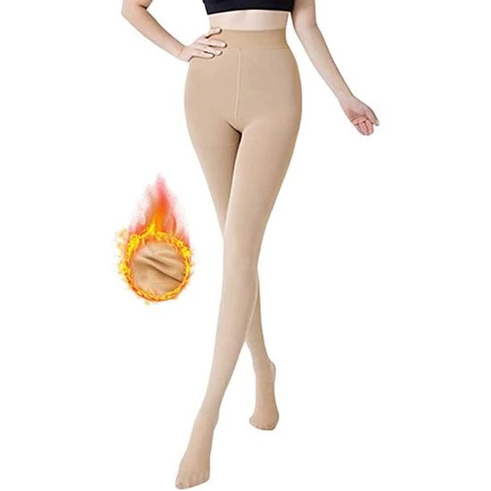 Collants Polaire Femme Grande Taille Collant Chaud Toison Collant Double Polaire CollantsThermiques Pantalon Taille Haute Collants Beige Cdiscount Sport