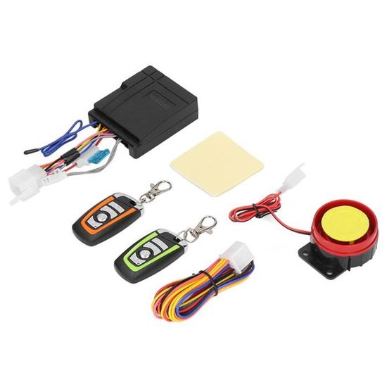 Alarme Antivol Voiture 12V Universelle – Détecteur De Choc & Bruit + 2 Télécommandes, Sirène Puissante & LED