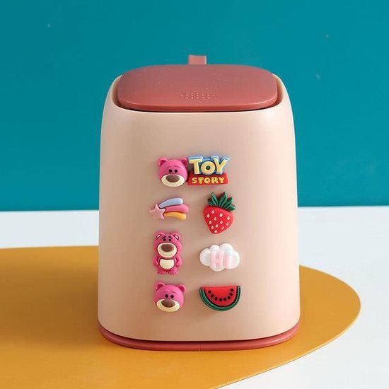 Lot De 4 Mini Poubelles De Bureau Avec Couvercle - Design Compact Et Rangement Malin - 11