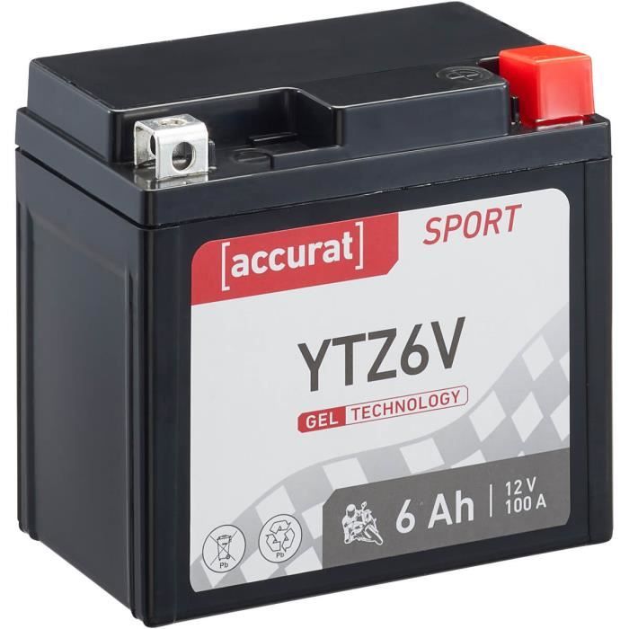 Batterie Moto YTZ6-S, YTZ6V 6Ah Gel Accurat 12V 100 A 114 X 70 X 106 Mm Quad - Auto